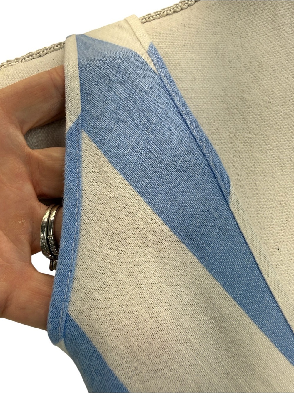 Neiman Marcus 100% Linen Striped Maxi Dress Small Blue/White - Picture 16 of 16